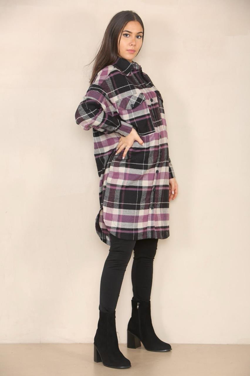 Ladies Cotton Flannel Shirt dress