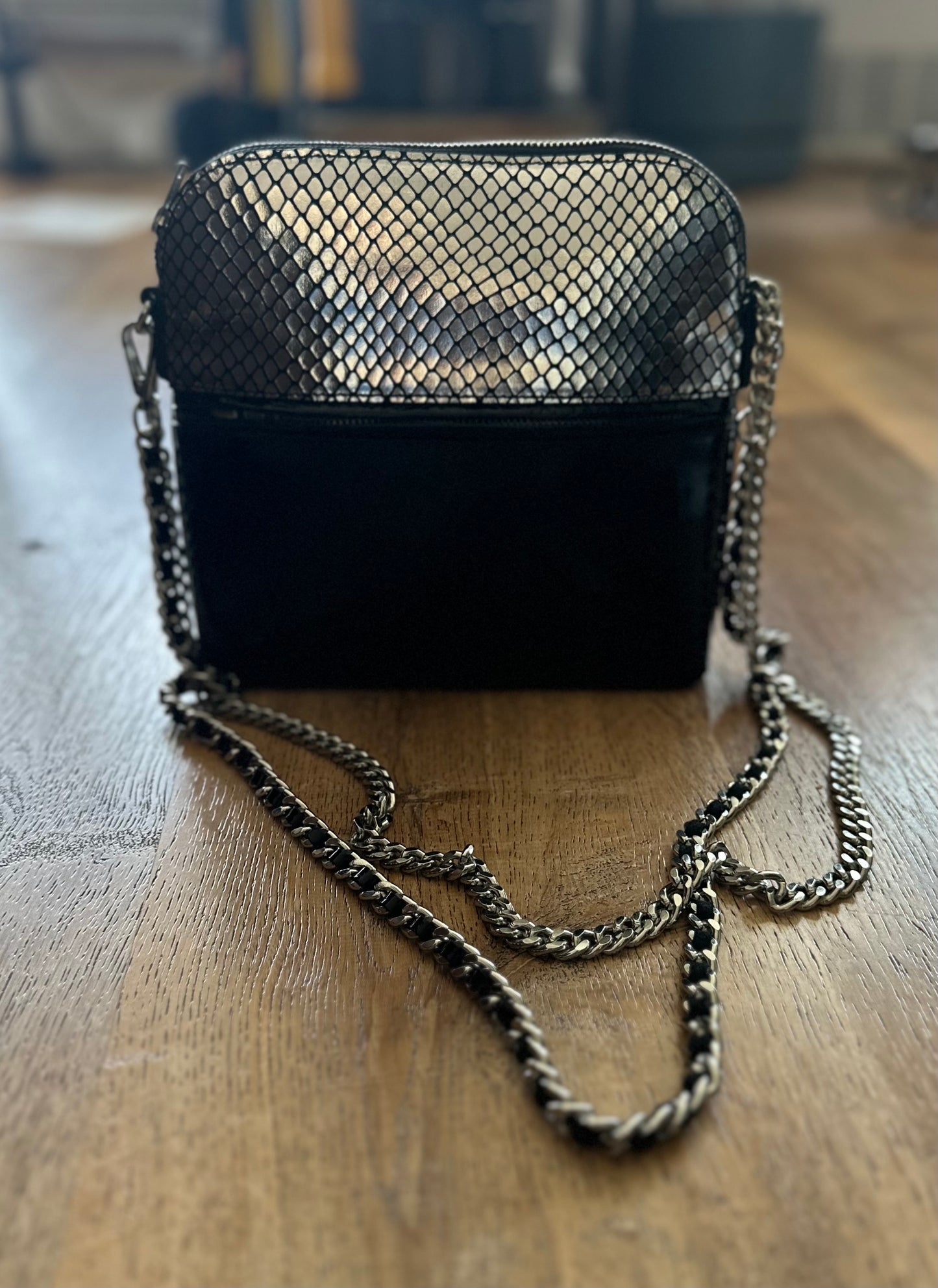 851H Trend Select 248 Mirror Snake & Patent Leather Crossbody $52.00 - 50 pcs minimum
