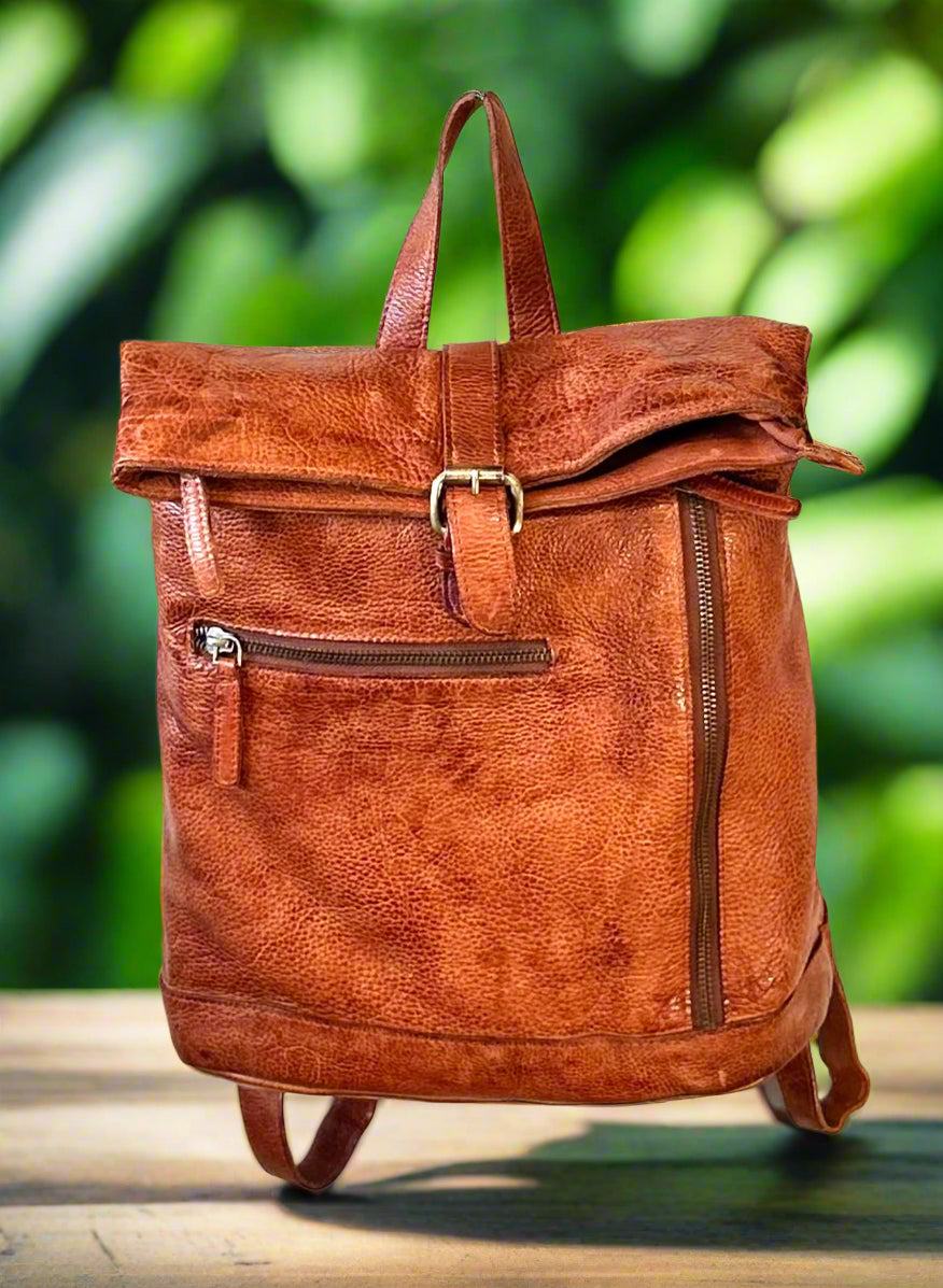 851T Trend Select 614 Washed Leather fold-over backpack $75.00 50 pcs minimum