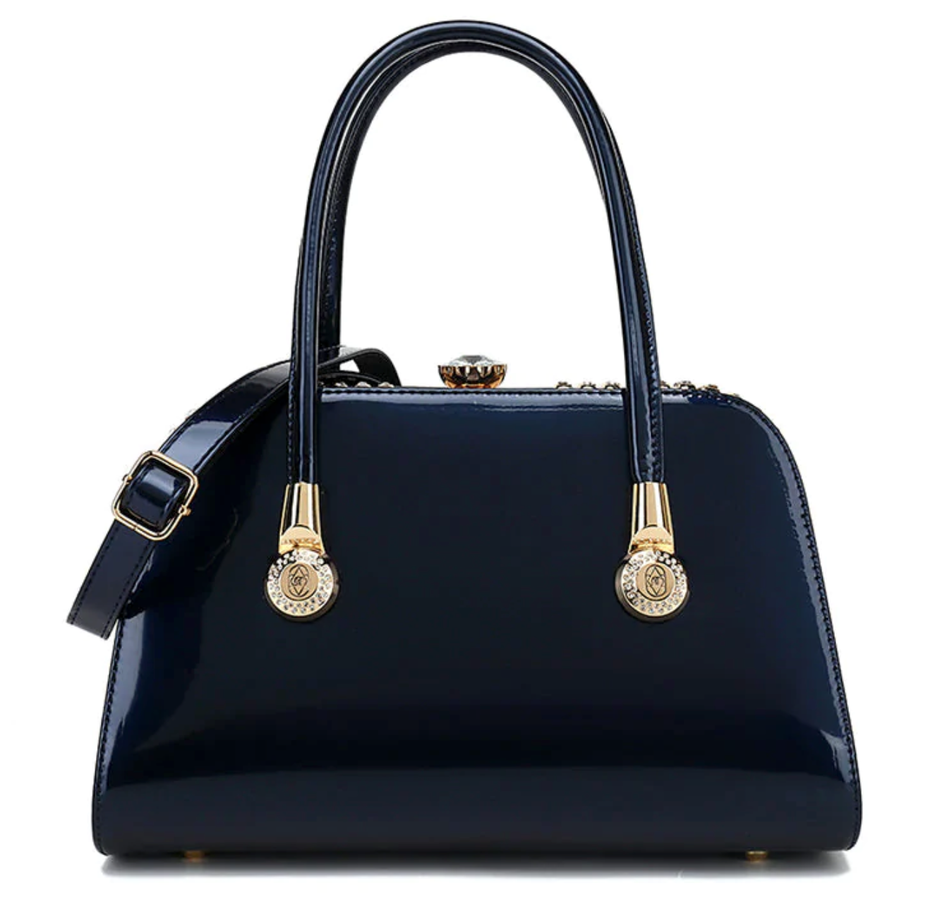 AN Ready Stock AS414 rhinestone frame satchel in patent leather $20.00 20 pcs minimum