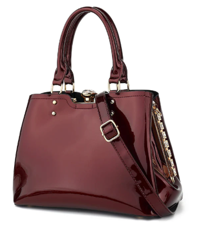 AN Ready Stock AS413 patent leather crystal rim satchel $20.00 20 pcs minimum