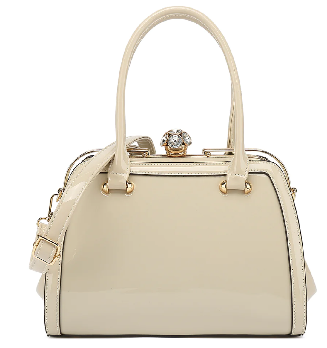 AN Ready Stock AS416 FRAME SATCHEL PATENT LEATHER $20.00 - 20 pcs minimum