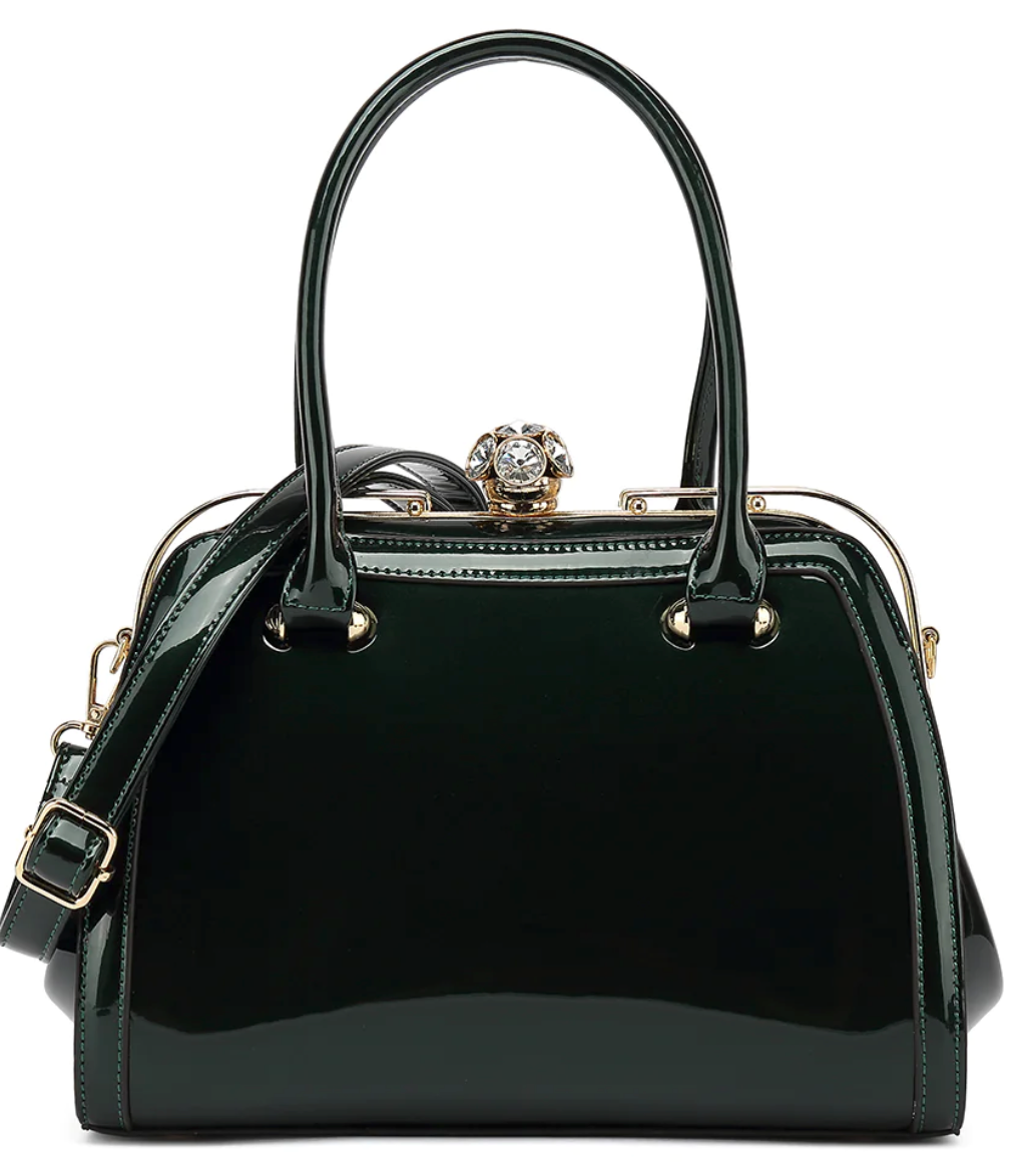 AN Ready Stock AS416 FRAME SATCHEL PATENT LEATHER $20.00 - 20 pcs minimum