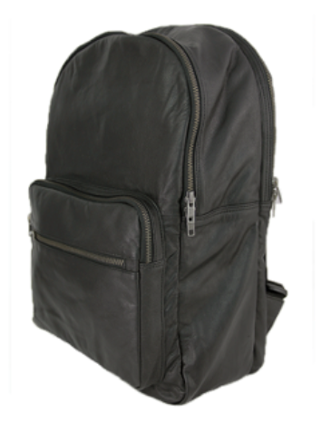 BRIKMOND 855122 100% leather multi pocket traveler backpack