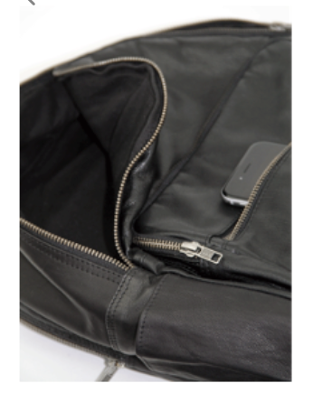 BRIKMOND 855122 100% leather multi pocket traveler backpack