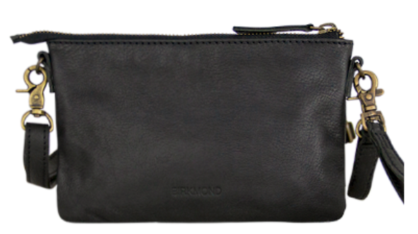 BRIKMOND 855124 100% leather wristlet / crossbody
