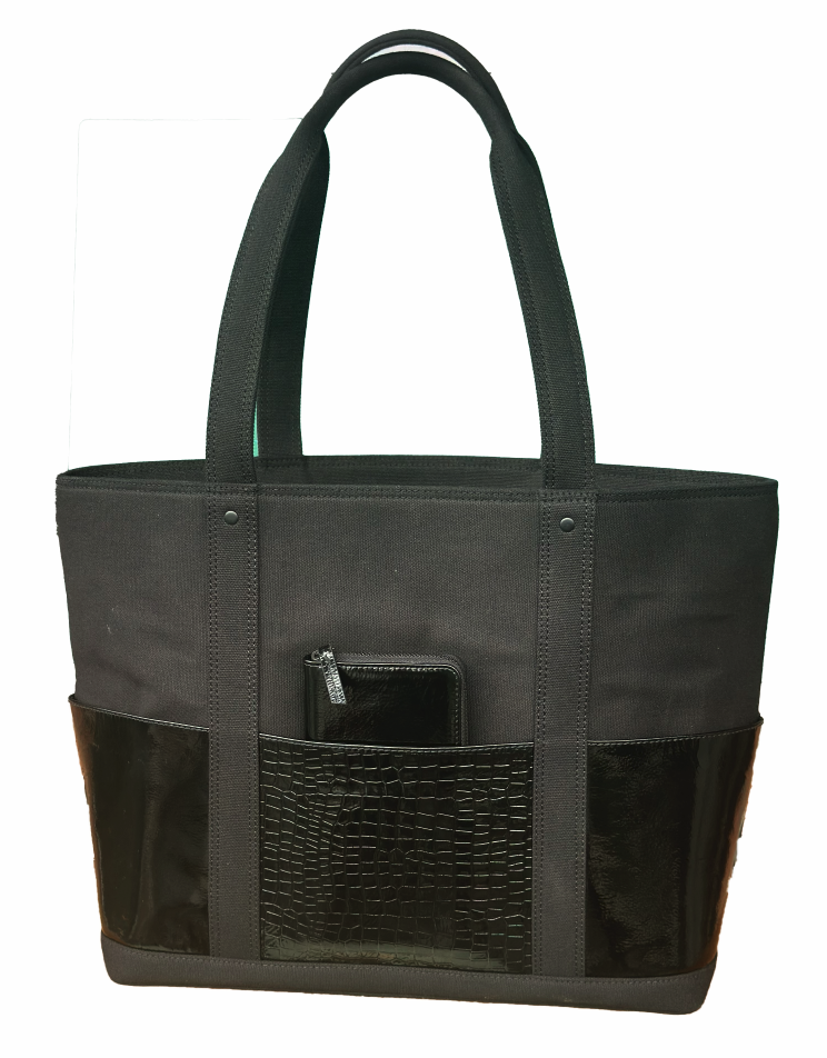 851C Trend Select 128 XL Cow & Canvas Patent leather Tote & wallet $73.00 - 50 pcs minimum