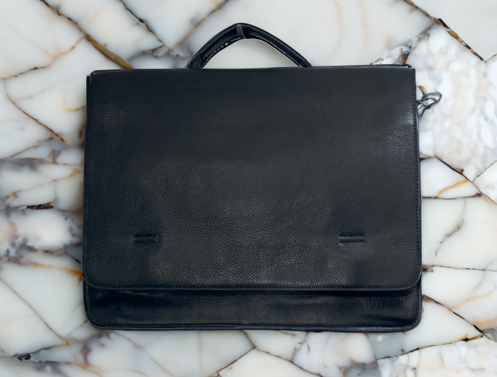 BRIKMOND 855627 100% leather executive briefcase