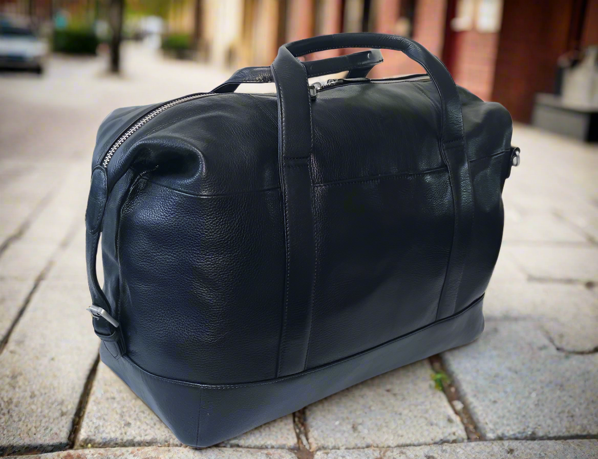 BRIKMOND 855121 100% Leather Executive Duffle