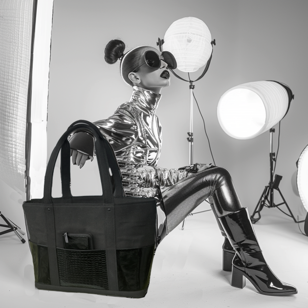851C Trend Select 128 XL Cow & Canvas Patent leather Tote & wallet $73.00 - 50 pcs minimum