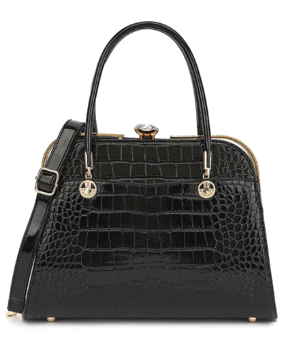 AN Ready Stock AS403 patent leather crocodile and diamonds satchel $20.00 20 pcs minimum