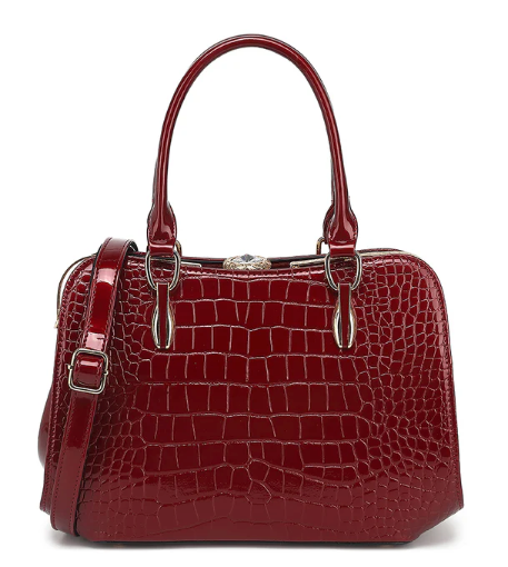 AN Ready Stock AS410 patent leather crocodile and diamonds head satchel $20.00 20 pcs minimum