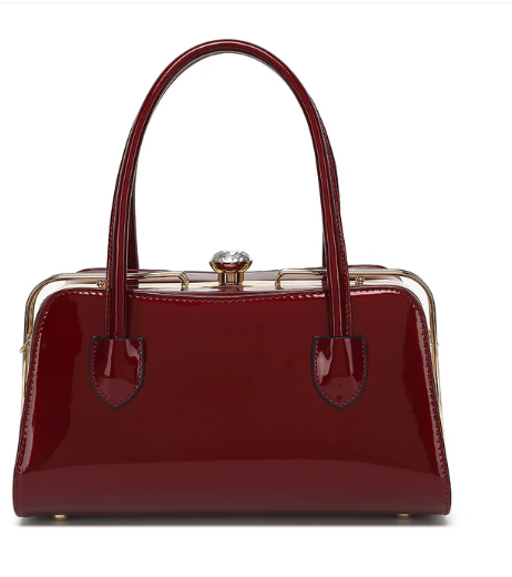 AN Ready Stock AS411 patent leather Lorraine satchel $20.00 20 pcs minimum
