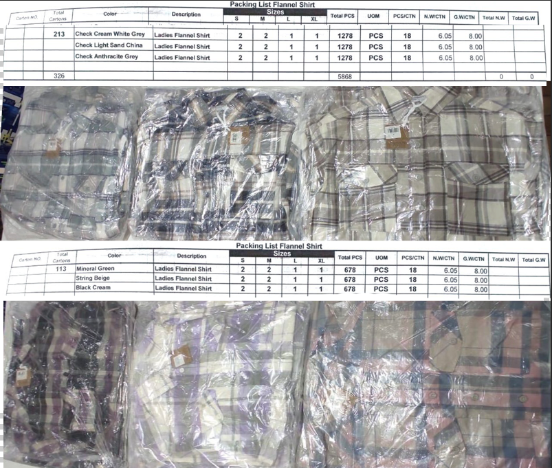 Ladies Cotton Flannel Shirt dress