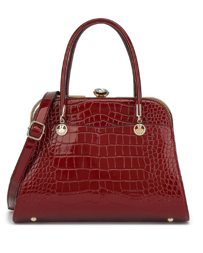 AN Ready Stock AS403A patent leather crocodile and diamonds satchel $20.00 20 pcs minimum