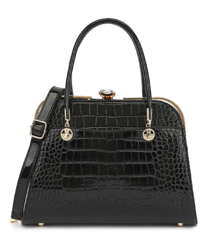 AN Ready Stock AS403A patent leather crocodile and diamonds satchel $20.00 20 pcs minimum