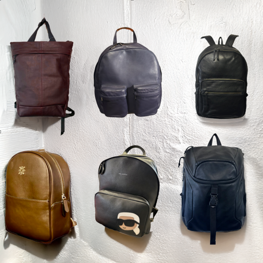 Stock lot Mini groups # 704 Aniline Leather Backpacks 6 units at $30.00 each
