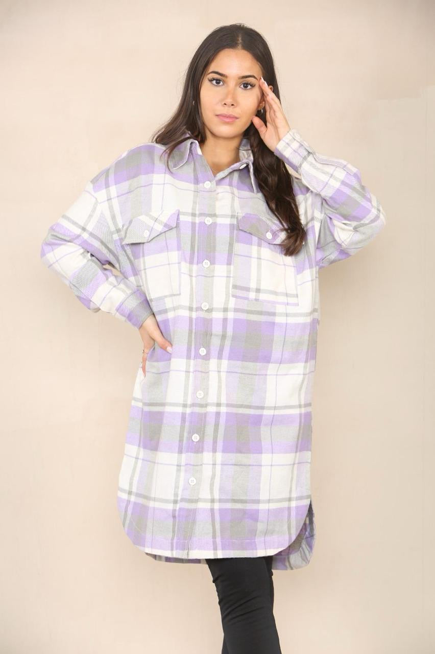 Ladies Cotton Flannel Shirt dress