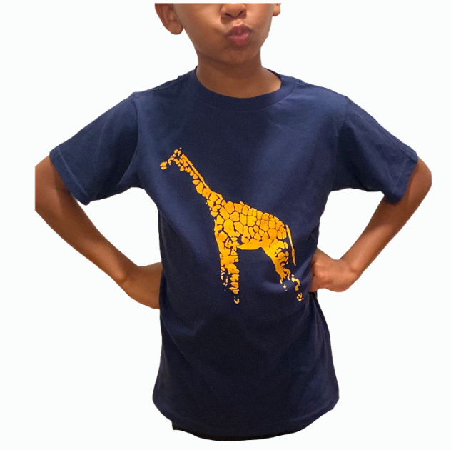 Kids Space Bot's Graphic T's SAFARI GIRAFFE (2)