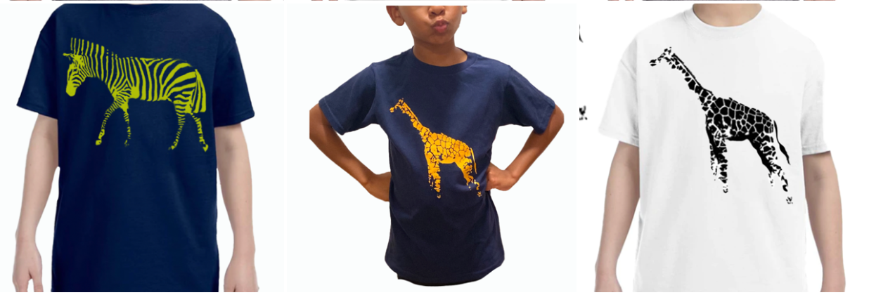 Kids Space Bot's Graphic T's SAFARI GIRAFFE (2)