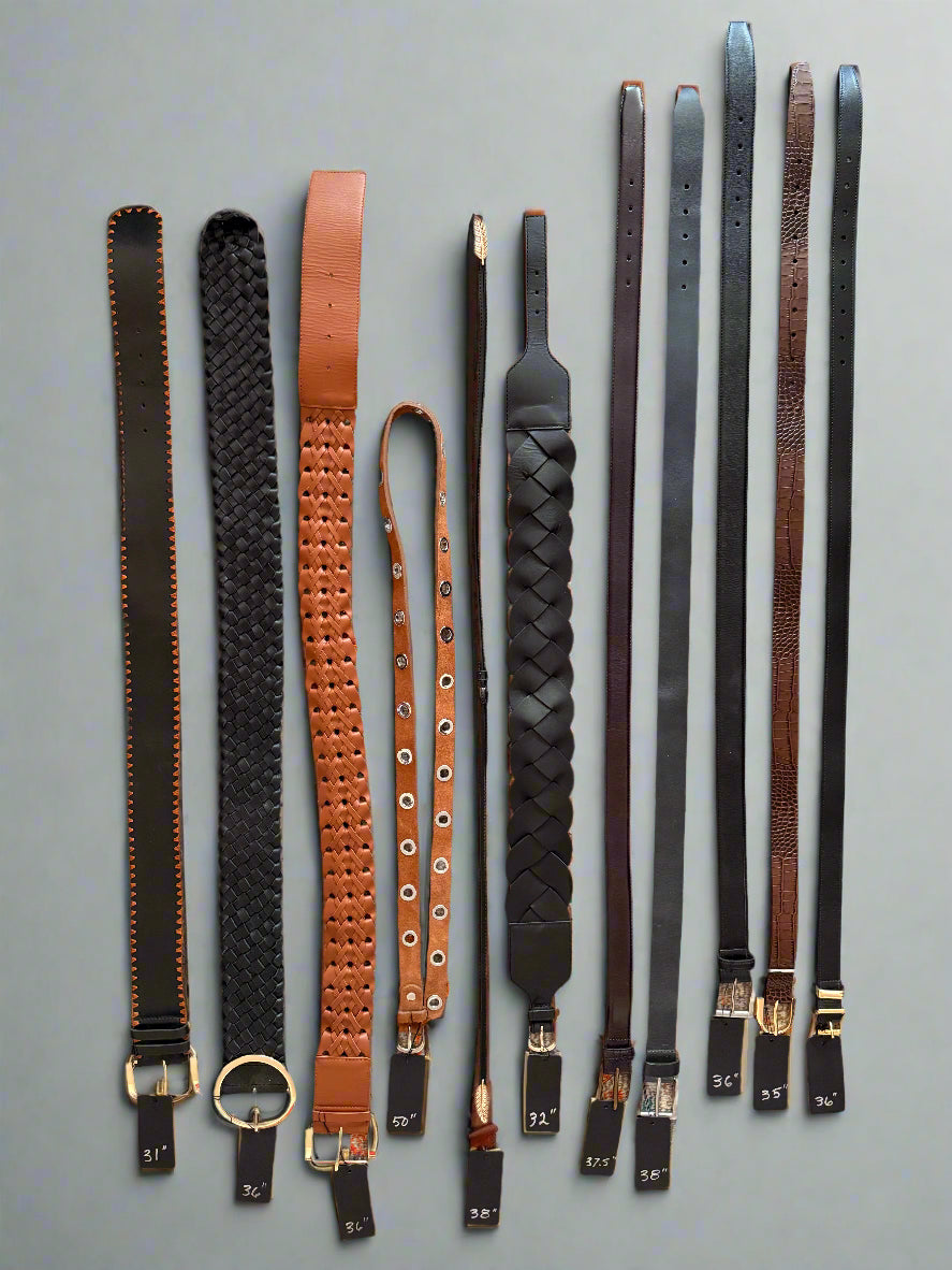 Stock lot Mini groups # 701 leather belts 11 units at $10.00 each $110.00