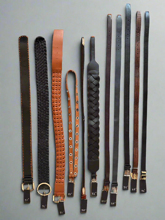 Stock lot Mini groups # 701 leather belts 11 units at $10.00 each $110.00