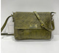 851W Trend Select #516 leather weave & washed messenger bag