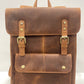 851H SRTS-667 100% leather Antique camper backpack