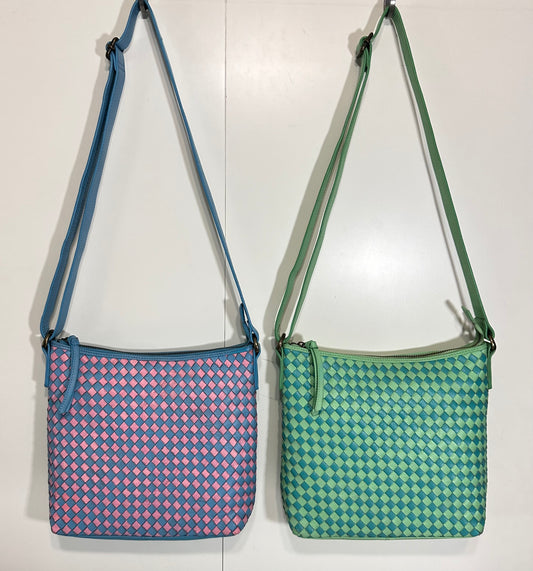851S Trend Select 301 Cow Box Weave Crossbody $55.00 - 50 pcs minimum