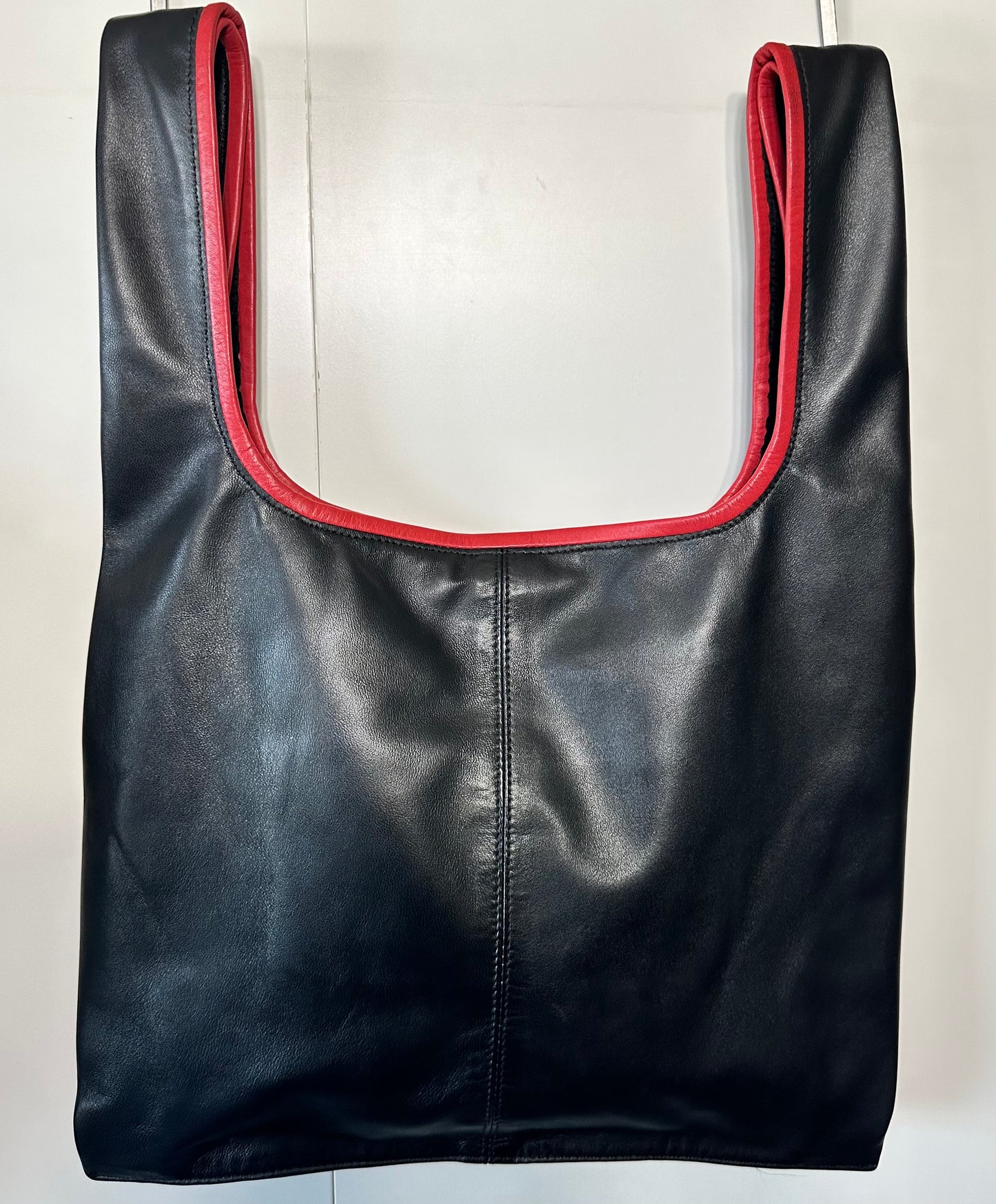 809 lamb leather grocery bag