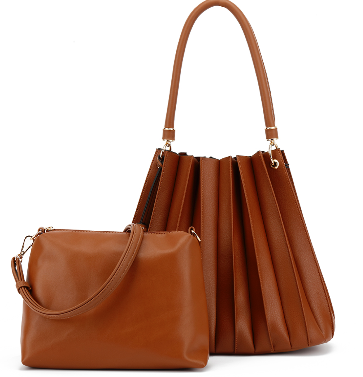 AN Ready Stock 2 N 1 Pleated Hobo with Crossbody $17.00 10 pcs minimum