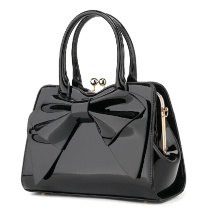 AN Ready Stock AS404 patent leather bow satchel $20.00 20 pcs minimum
