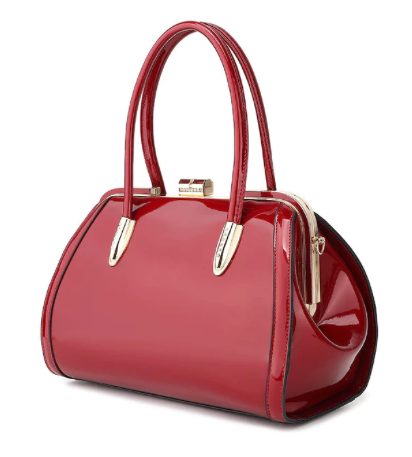 AN Ready Stock AS402 Patent leather "Brook" frame satchel $20.00 20 PCS MINIMUM