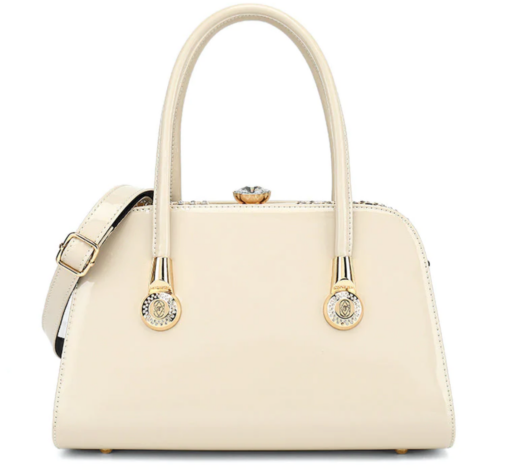 AN Ready Stock AS414 rhinestone frame satchel in patent leather $20.00 20 pcs minimum