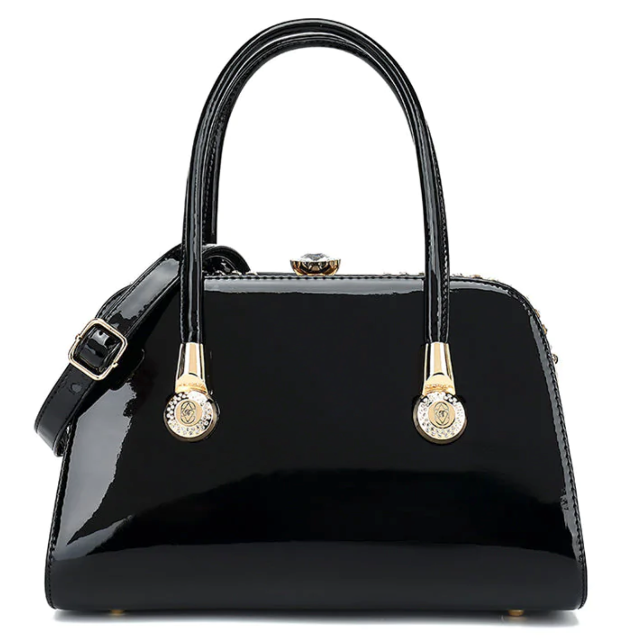 AN Ready Stock AS414 rhinestone frame satchel in patent leather $20.00 20 pcs minimum