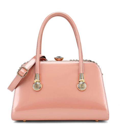 AN Ready Stock AS414 rhinestone frame satchel in patent leather $20.00 20 pcs minimum