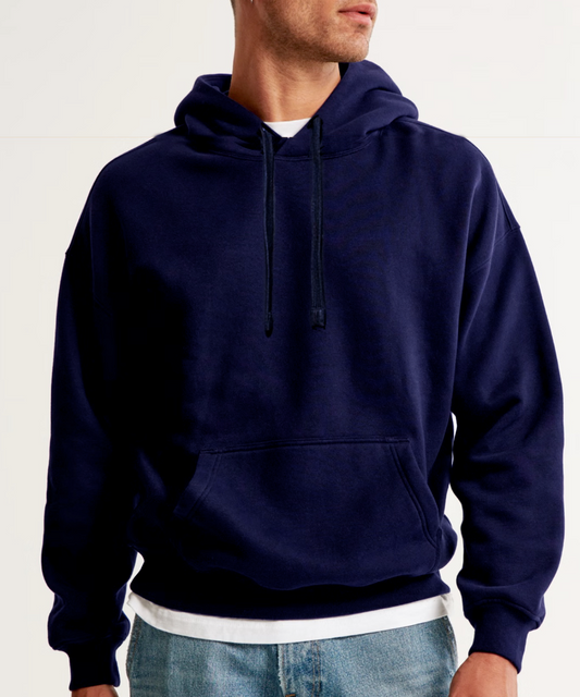 KAL1378-A Pullover Black & Navy sustainable cotton/recycled polyester.