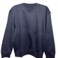 KAL1377-A Crew sweatshirt black & charcoal &  white sustainable cotton/recycled polyester.
