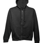 KAL1379-A Zip Front Hoodie black & Navy sustainable cotton/recycled polyester.