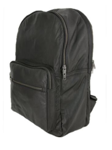 RR122  100% leather multi pocket backpack