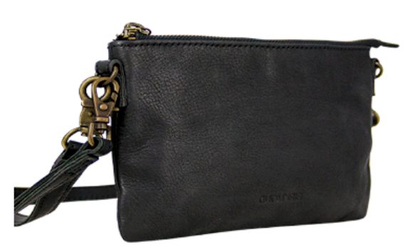 BRIKMOND 855124  100% leather wristlet / crossbody