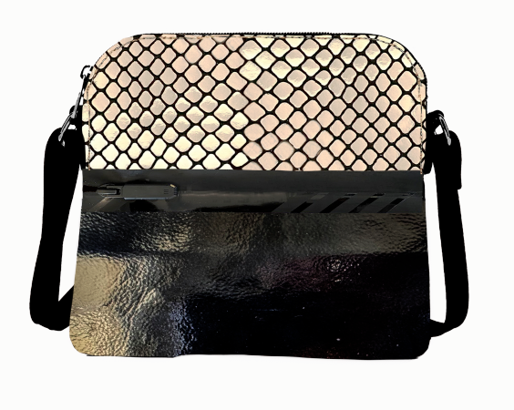 851H SRTS-45  COLOR BLOCK CROSSBODY 100% Leather