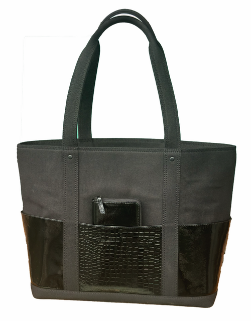 851C Trend Select 128 XL Cow & Canvas Patent leather Tote & wallet  $73.00 - 50 pcs minimum