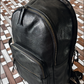 BRIKMOND 855122  100% leather multi pocket traveler backpack