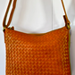 851H SRTS-24 Box Weave Midsize Crossbody 100% Leather