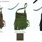 851H BG-017 Belted & Fringed  Crossbody 100% Leather