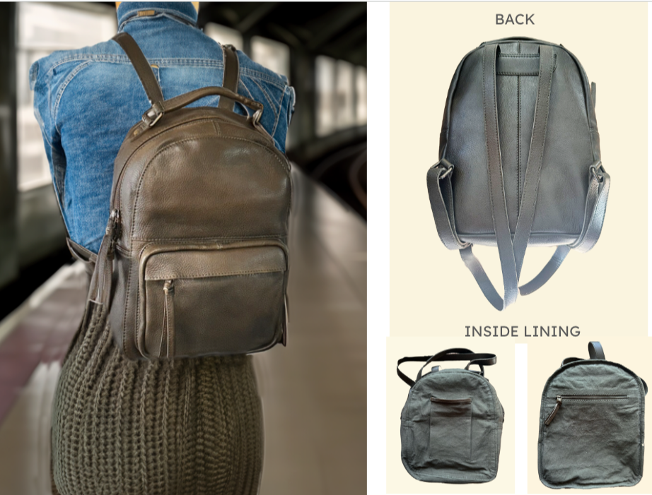 851H SRTS-26 Petite backpack 100% LEATHER