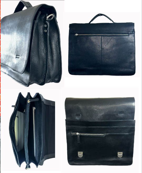 BRIKMOND 855627  100% leather executive briefcase