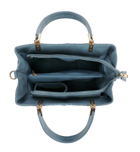 AS104 DENIM TRIPLE COMPARTMENT SATCHEL (1)