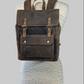 851H SRTS-667 100% leather Antique camper backpack